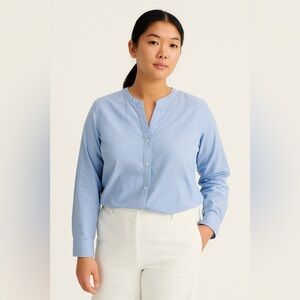 Talbots || Blue Cotton Buttondown